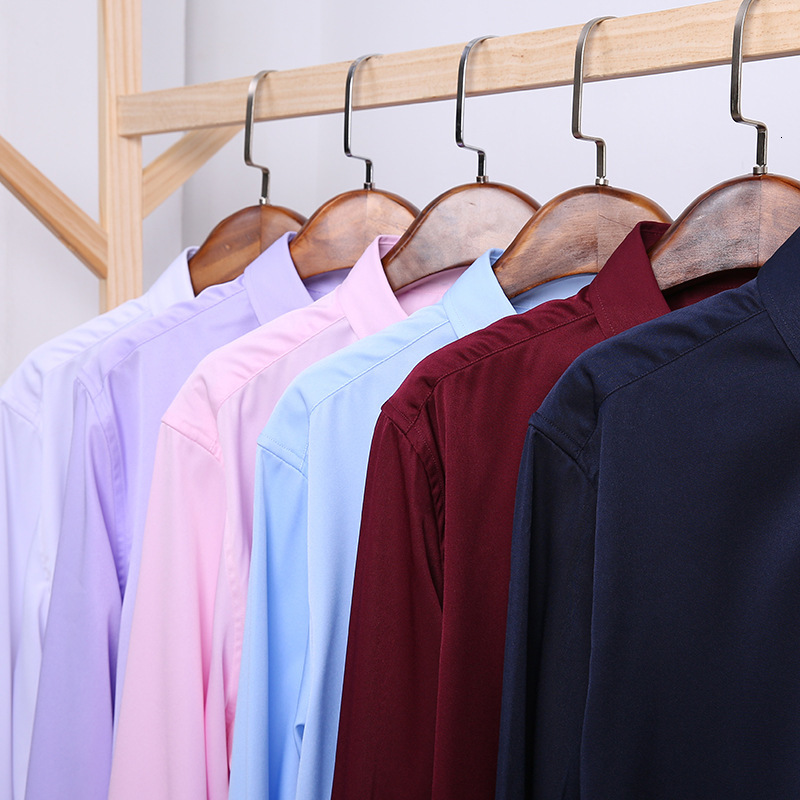 

2021 New Fashionable Men of Casual Luxury Wedding Shirts Ed in Long Sleeves Button Top Blouse 5xl Men's Clothes Qqq5, Red.