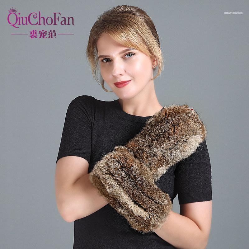 

Women 100% Real Genuine Knitted Fur Mittens Winter Warm Lady Fingerless Gloves Handmade Knit Mitten1