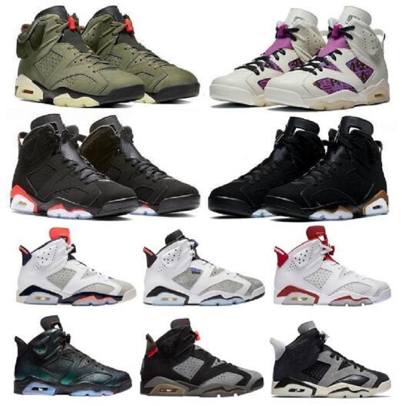 

Top Quality 6 6s Jumpman Basketball Shoes Black Infrared Hare DMP UNC Black Cat Angry bull Aleali May mens trainers sports sneakers, # 27