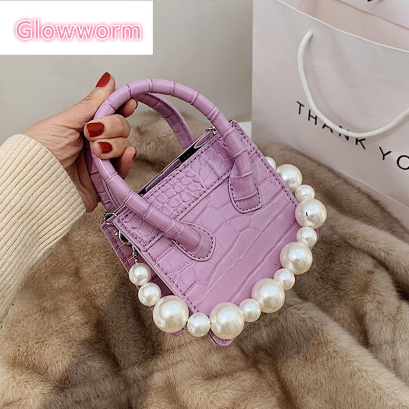 

Women's Handbag Mini Stone Pattern PU Leather Crossbody Bags 2021 Fashion Lady Spring Stylish Lipstick Handbags and Purses, Black