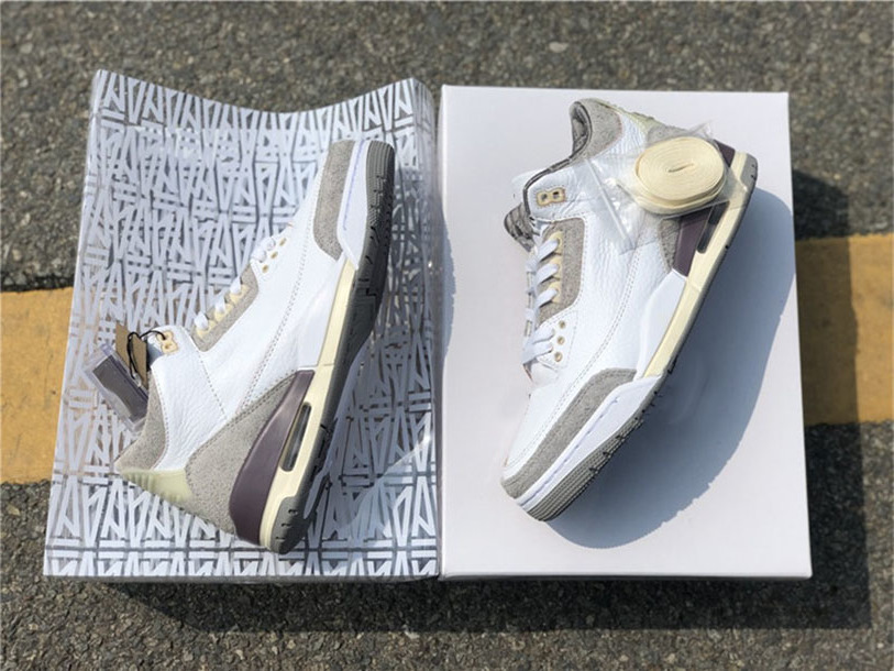 

Shoes a Ma Maniére x 3 Shoe White-grey Cement 3s Designer Sneakers Dh3434-110, Bubble wrap packaging