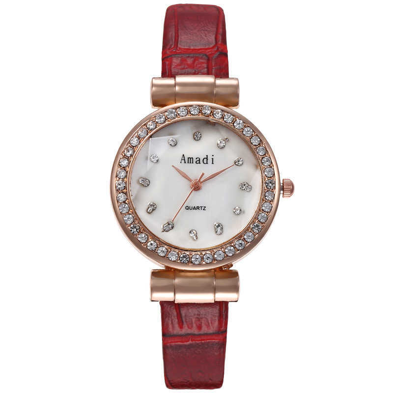 

Amadi New Ladies Watch tiktok shell noodles with skin dough with simple fashion women's watches, White