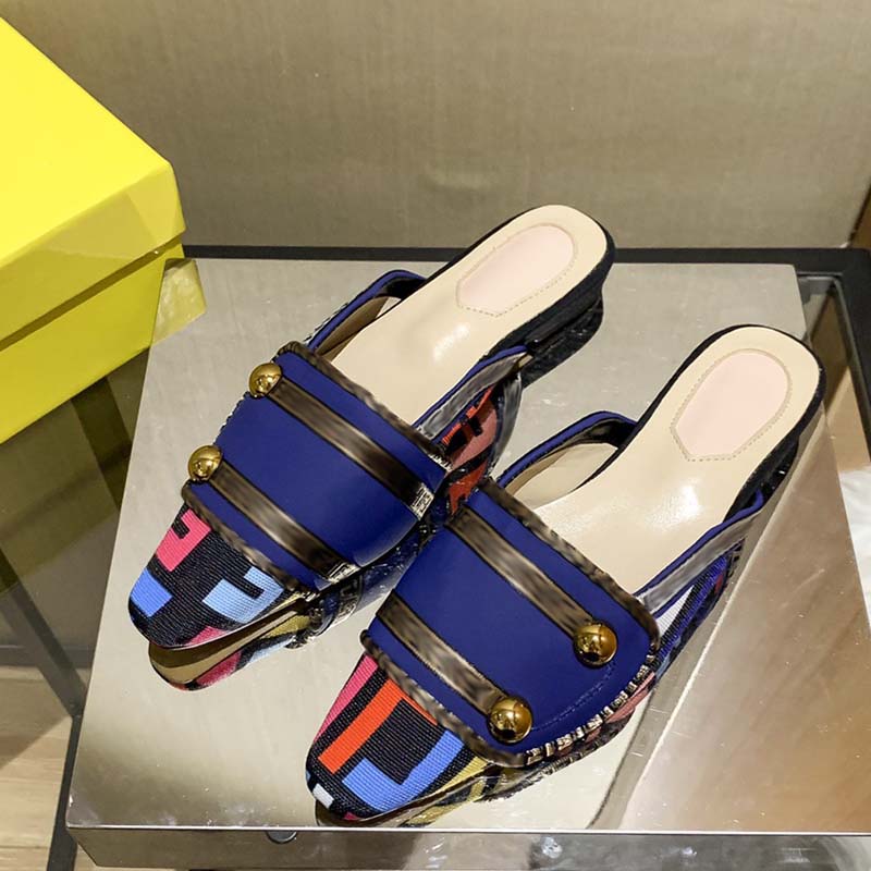 

2021 Women Luxurys Designers The Half Slippers Is Comfortable And Durable Women's Flip Flop Slide Non-Slip Sandals Flats loafers Summer, Red