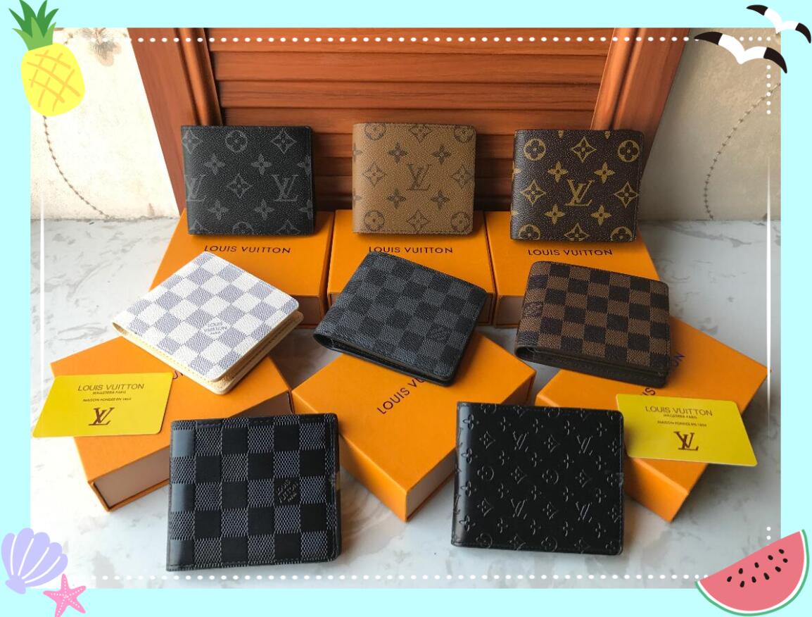 

LouisVuttonBag LVLOUISVITTON VUTTON Paris plaid style Mens Wallet Credit Card Holder Purse Men Wallets Designer billfold with serial number, 12