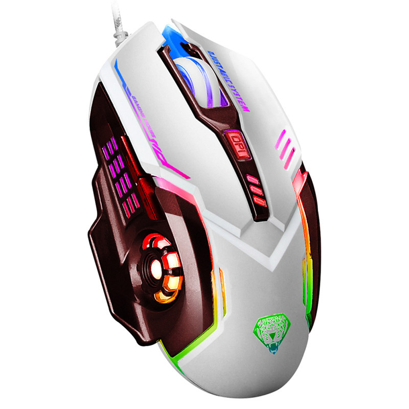 

USB Gaming Mouse Wired High Precision Optical 4 Adjustable 3200DPI 6D Button LED Backlight Mice Gamer Light For PC Computer Laptop Game