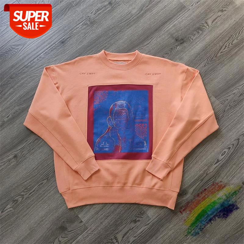 

2020ss CAVEMPT C.E 20SS DIAL CUT CREW NECK ORANGE Crewneck Men Woman 1:1 High Quality Patchwork Sweatshirts Cav empt Hoodies #9U6V, Black