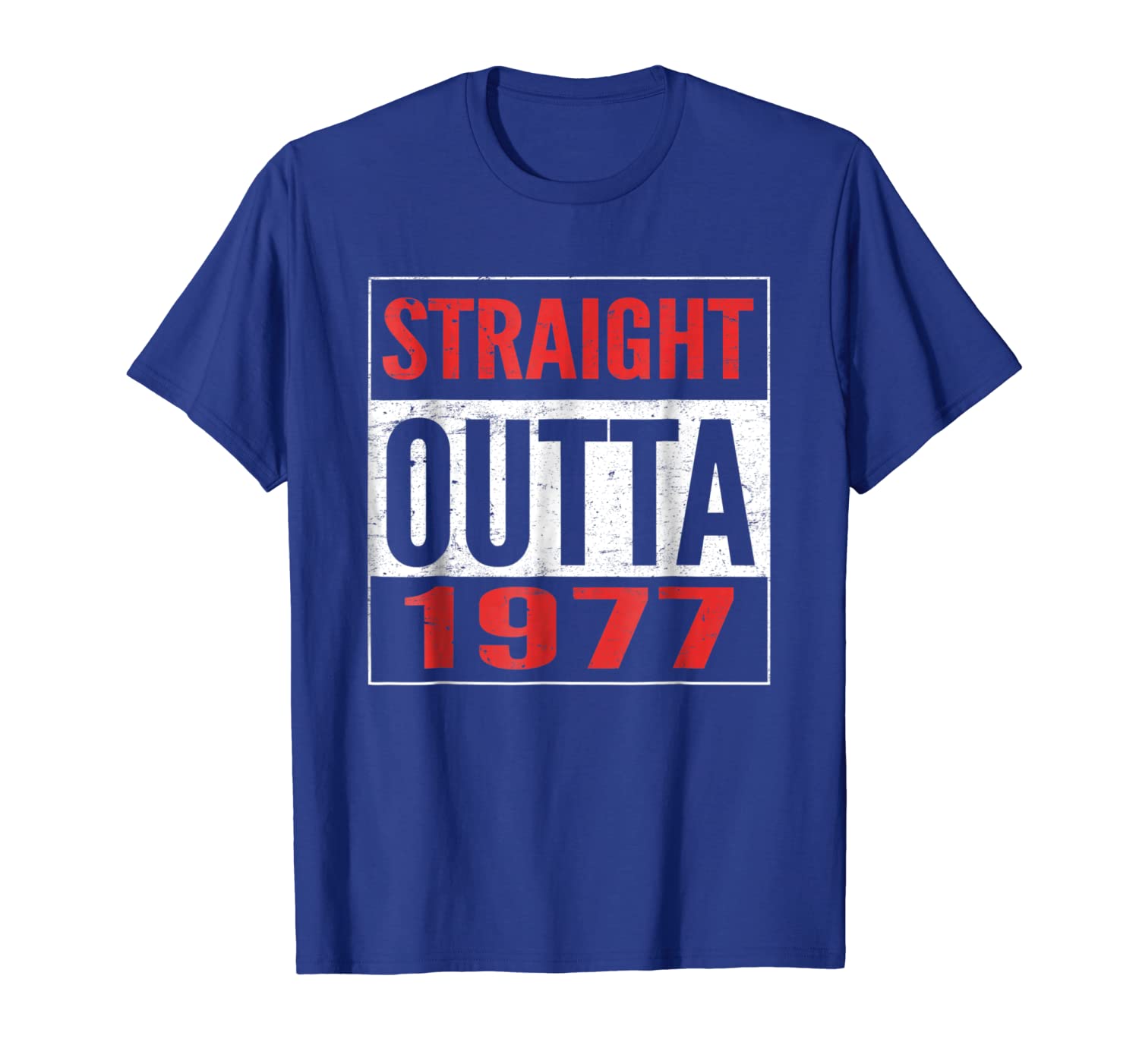 

Straight Outta 1977 Funny 41st Birthday 41 Years Old T-Shirt, White;black