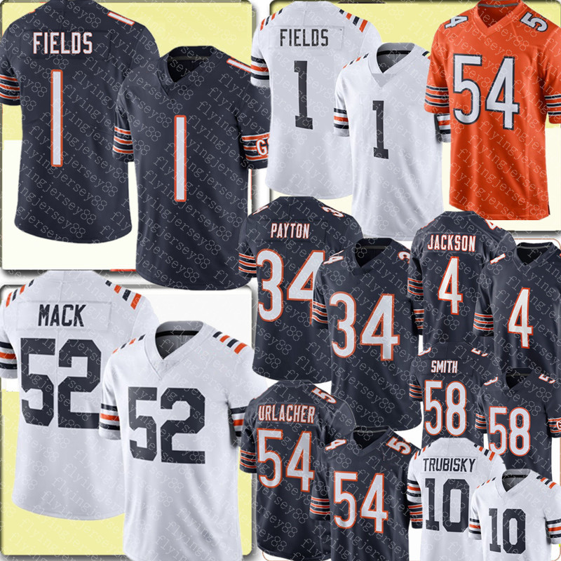 

1 Justin Fields ChicagoBearsJersey 52 Khalil Mack 34 Walter Payton Eddie Jackson David Montgomery Brian Urlacher Tarik Cohen Roquan Smith Cole Kmet Jerseys, New men {s-xxxl}