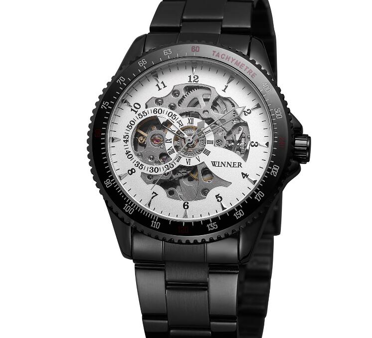 Top sell WINNER fashion Man watches Mens Automatic Watch Mechanical watch for man Metal band WN55-image-661826884