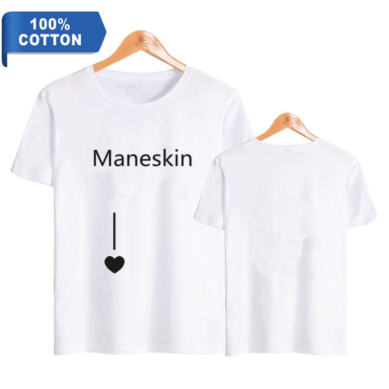 

Women's T-Shirt Idol Maneskin White T Shirt Summer Holiday Fashion Men/Women 100% Cotton Novelty Hip Hop Style Band Kids Tops