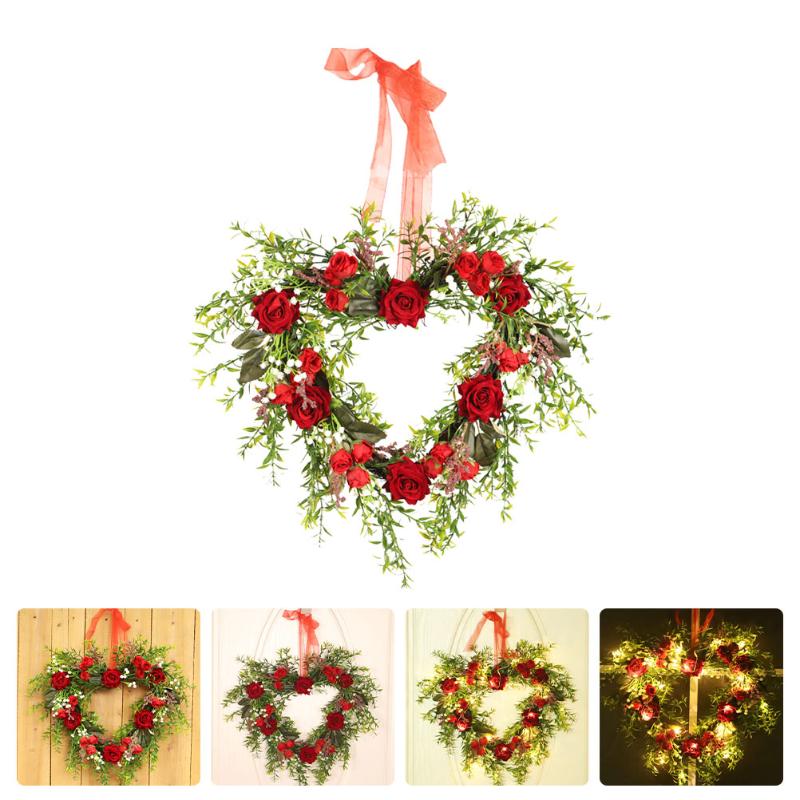 

Decorative Flowers & Wreaths 1pc Elegant Garland Adorn Valentine's Day Decor Silk Rose Pendant, Assorted color