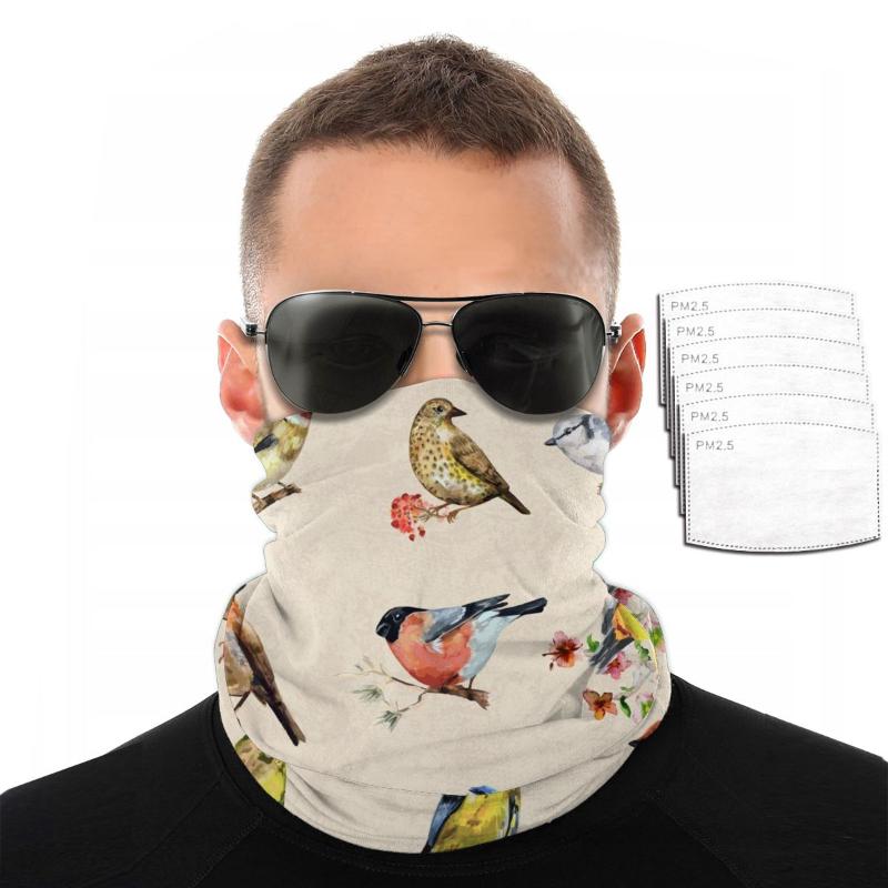 

Scarves Dust-Proof Scarf Unisex Magic Tube Vintage Birds Jogging Cycling Biking Leggings Headband