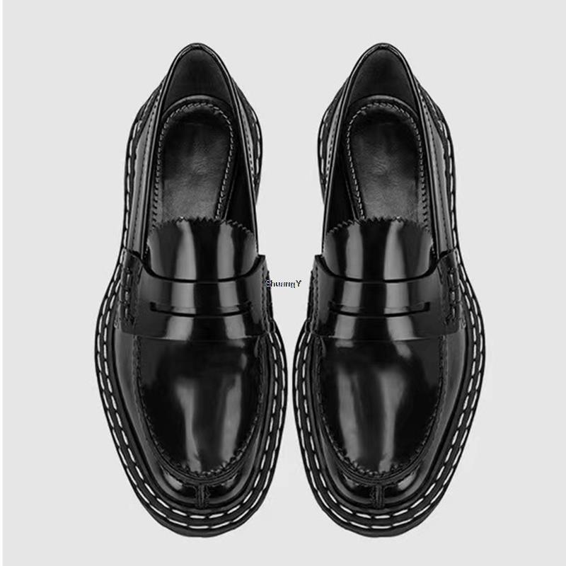 

Dress Shoes Black Platform Women's Loafers Pumps Women Patent Leather Footwear Designer Heels Woman Sneakers Party Ladies