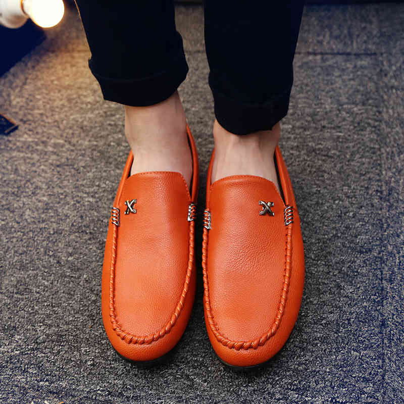 

dress shoes 2021 autumn and winter peas men's casual driving fashion all-match leather breathable xm378 b2rd, Black