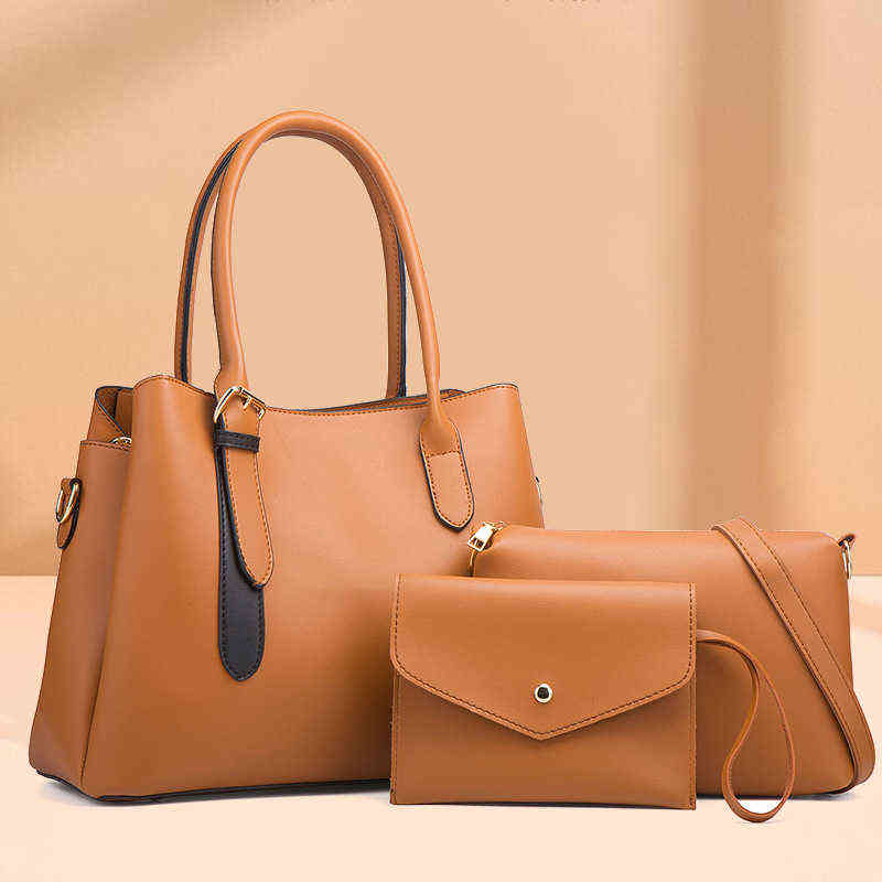 

Fashion three piece set portable one shoulder slanting large capacity women's bag