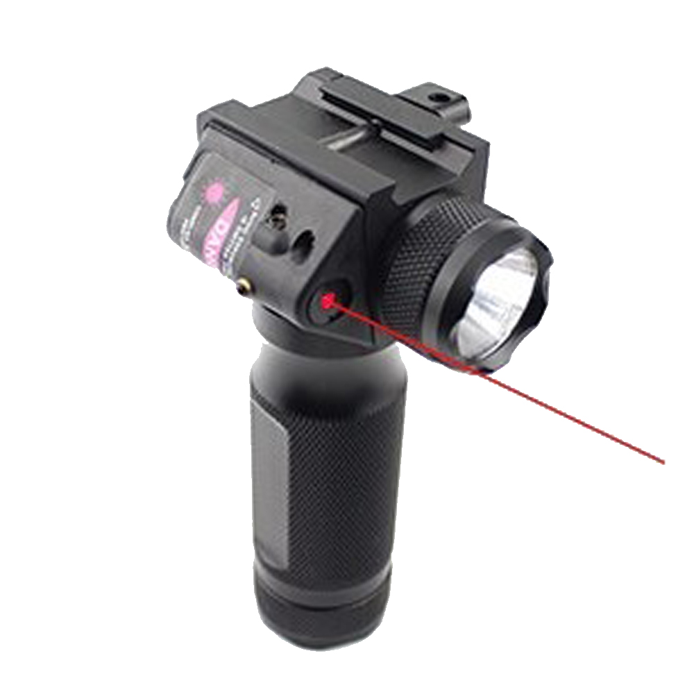 

Tactical Fore Grip Light LED Flashlight With Red Green Laser Sight Modification Replacement For 20mm Picatinny or Weaver Rail.