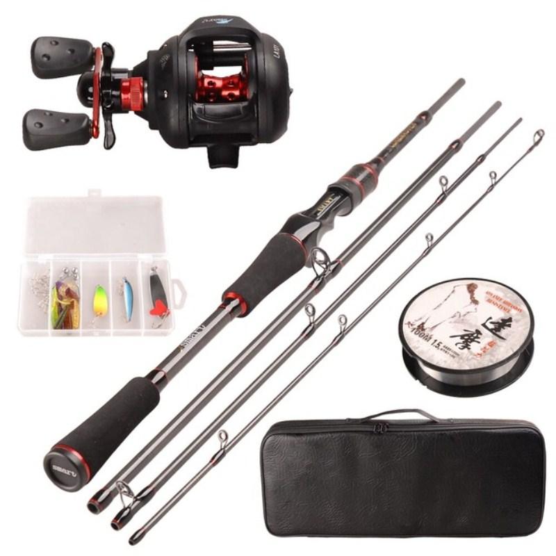 

Boat Fishing Rods TAF 1.98m Casting Rod 6.2:1 6BB Baitcasting Reel 100m Line And Hard Soft Lures Set Peche Tackle Vara De Pescar