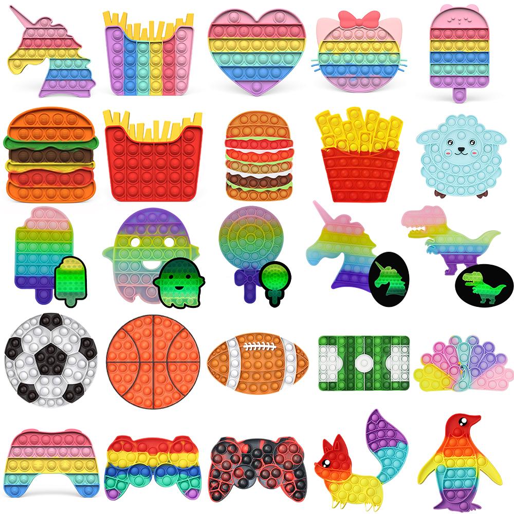 

DHL Fidget Toys Christmas Halloween Gift Push It Bubble Antistress Toy Anti-stress Soft Sensory Gifts Reusable Squeeze Stress Reliever Board Games