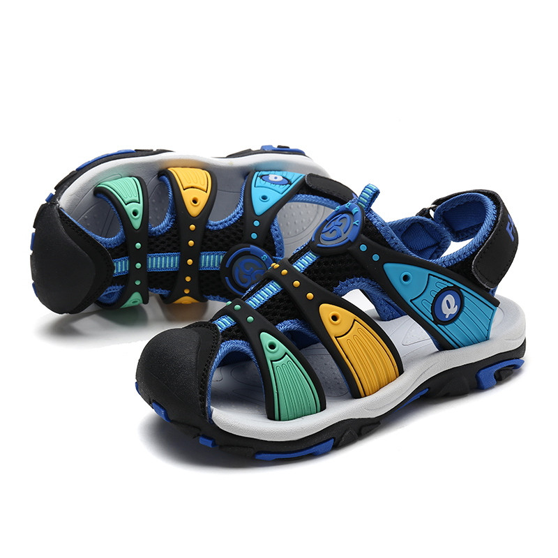 

2021 Designer Design Youth Fashion Kids Sandals Unisex Outdoor Fashion Summer Shoes Casual Beach Shoes 27-37 Size, Black;red