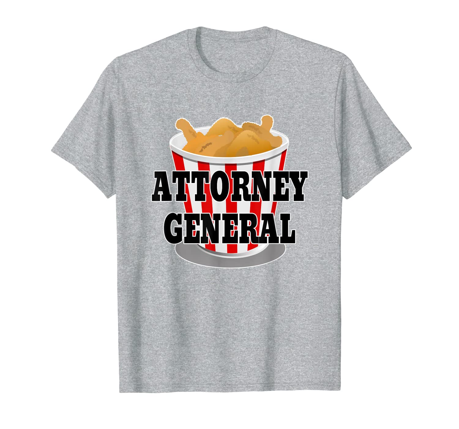 

attorney general bill barr chicken bucket senate no show t-shirt, White;black