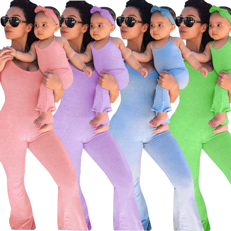 

Designers Clothes women wear 2021 jumpsuits summer solid color pants parent-child (including headscarf) amp rompers, Mix colours or leave a message