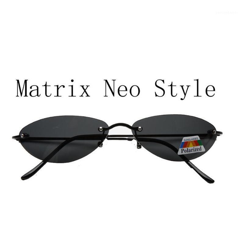 

Ultralight Matrix Sunglasses Steampunk Movie Eyewear Men Rimless Classic Oval Glasses Oculos Gafas De Sol