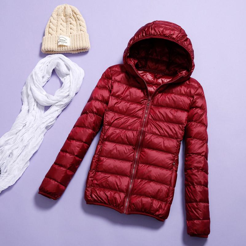 

Women' Jackets Winter Coat Women Hooded Down Jacket Parka Ultralight Long Sleeve Duck Female Plus Size Outwear Warm Windbreaker Portable, Pink