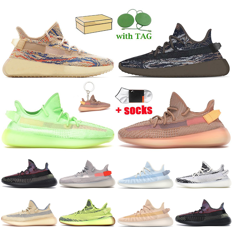 

Kanye West Women Mens Yeezy Boost 350 V2 Running Shoes MX Oat Rock Zebra Bred Static Reflective Mono Clay Ice Mist Beluga Trainers Sneakers With Box Big Size US 13, #13 mono mist 36-48