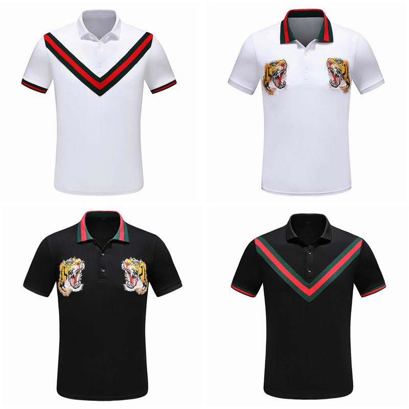 

21ss mens t-shirts bee Embroidery Polo shirts fashion clothe short sleeve Skateboard tshirt Business black Casual tops tee size:M, 24