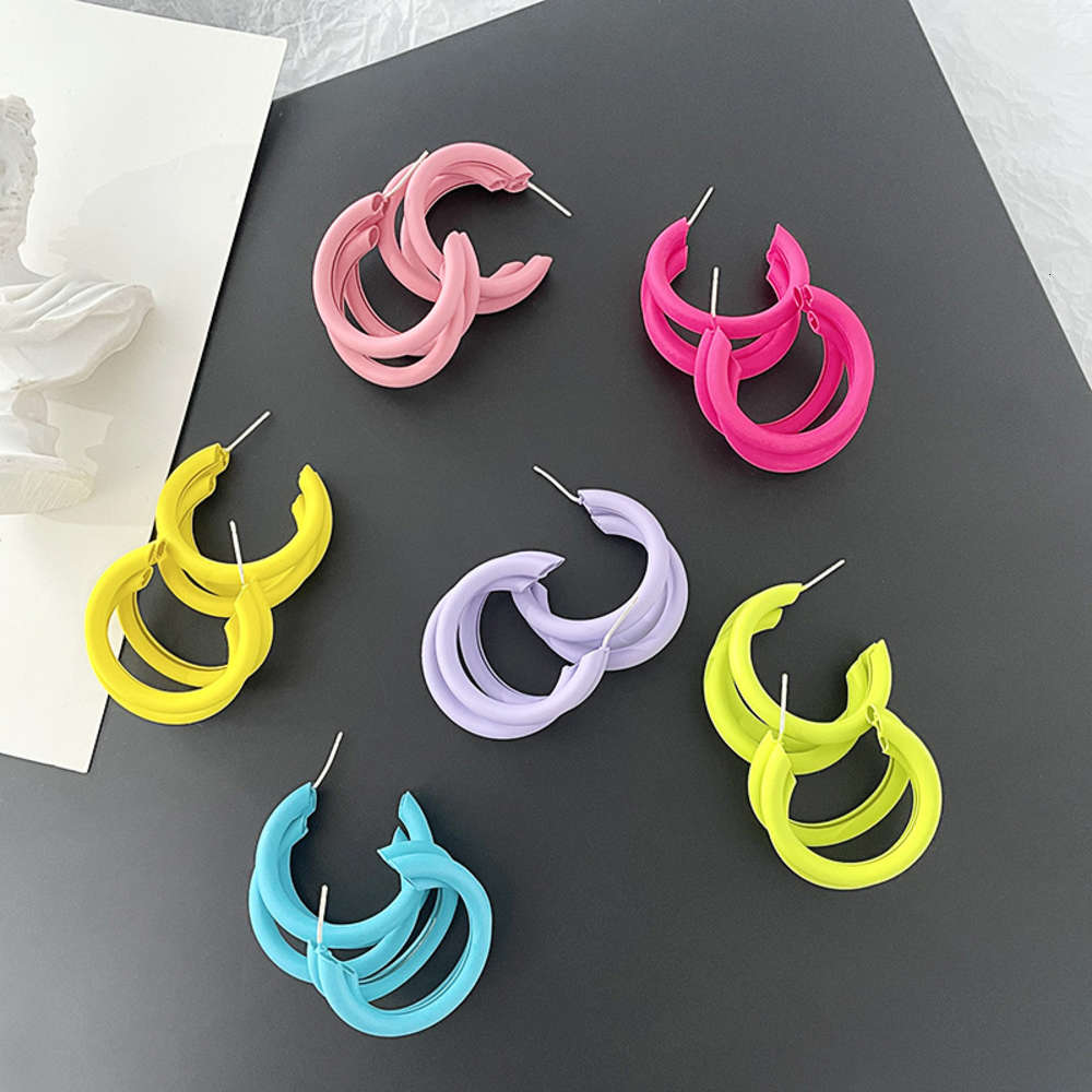 

Korean style elegant duct candy Earrings creative simple decorative silver needle summer Round