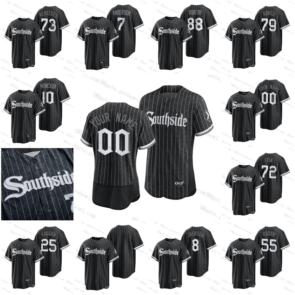 

2021 City Connect Southside Tim Anderson White Sox Chicago Jersey Jose Abreu Yermin Mercedes Carlos Rodon Nick Madrigal Eloy Jimenez Michael, Blue;black