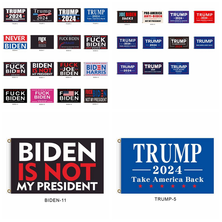 

2024 Trump Flag Biden Is Not My President 90*150cm US Presidential Election Flag 27 Styles Trump Flags Banners CYZ2988