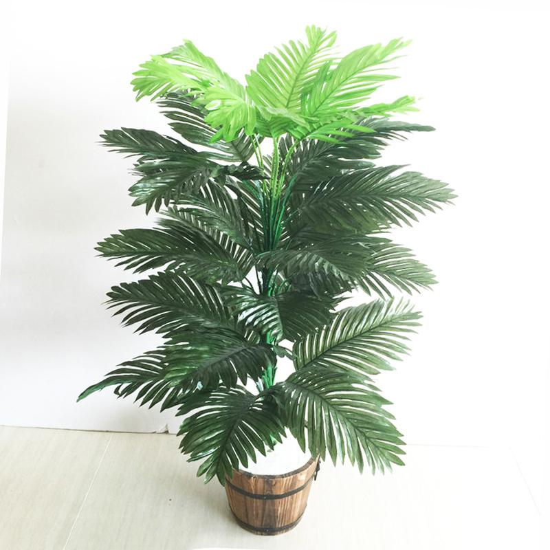 

90cm 39 Heads Tropical Plants Large Artificial Palm Tree Fake Monstera Silk Palm Leaves False Plant Leafs For Home Garden Decor, Green