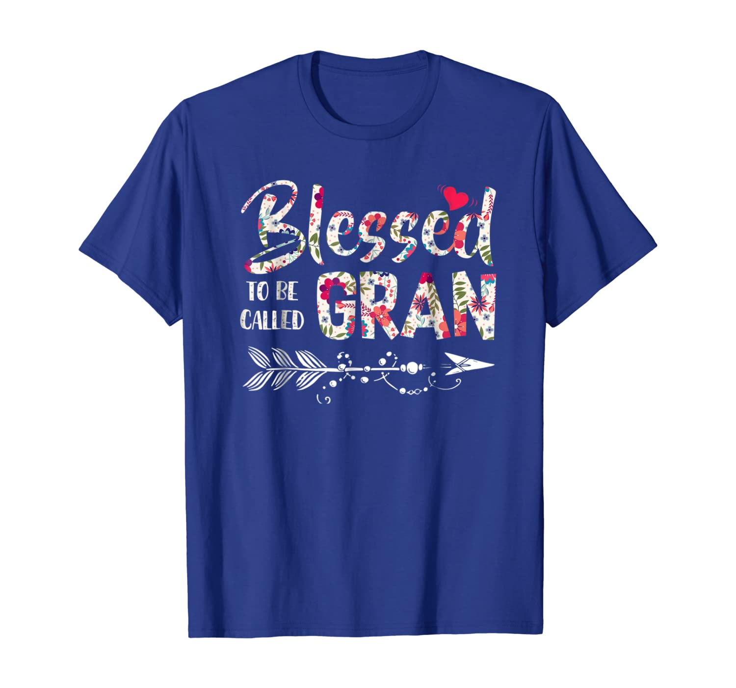 

Blessed To Be Called Gran T Shirt Gift Floral Gran, White;black