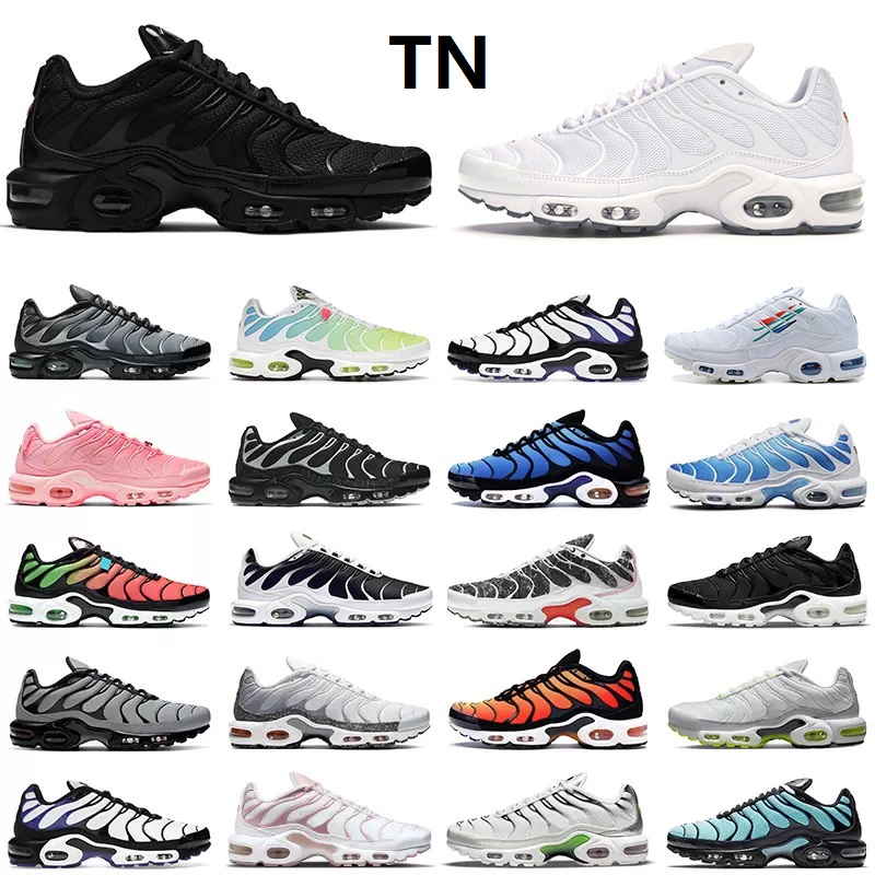 

2022 tn plus men women running Athletic shoes triple Black Corduroy White Wolf Grey Aqua Silver Hyper Blue Worldwide Crater mens trainers outdoor Sports sneakers, Color#1