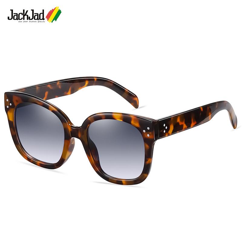 

Sunglasses JackJad 2022 Fashion Vintage Retro Square Style Three Dots Rivets Women Gradient Brand Design Sun Glasses Shades 5056