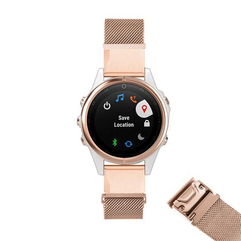 

for Fenix 6s Milanese Loop Magnet Wristband 20mm Quick Fit Stainless Steel Watch Band Strap for Garmin Fenix 5s/fenix 5s Plus H0915