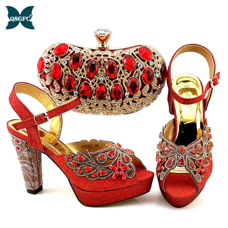 

Dress Shoes Women High Heels Shoe Matching A Nice Bag For Party Italy Designs Lady Sequin Slingback Wedding And Set, Black
