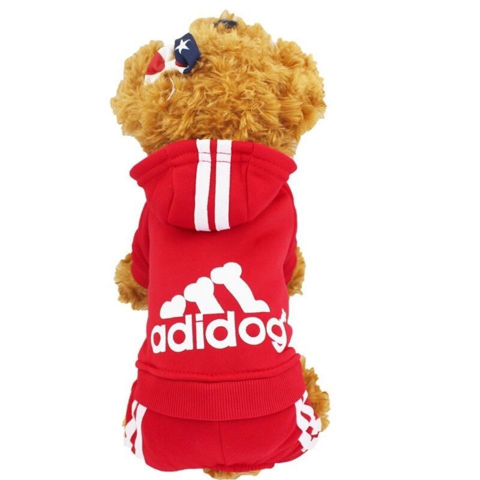 

Spring and Autumn Winter Pet Clothes Dog Four Legged Velvet Sweater Hooded Fashion Suit