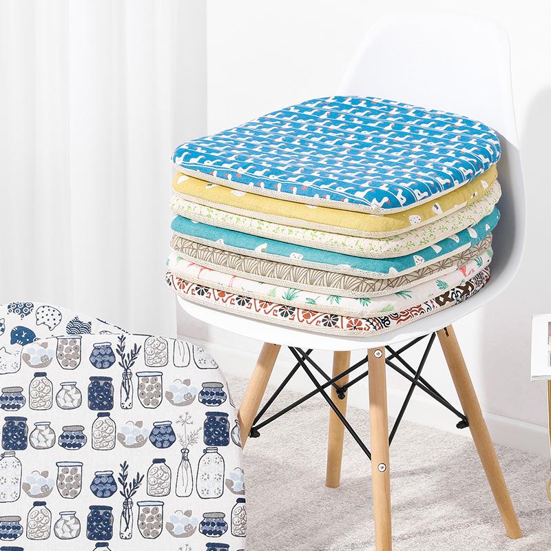 

Cushion/Decorative Pillow 1PC Nordic Printing Multi-Color Chair Decorative Cushion Soft Non-Slip Pad Sponge Sofa Office Dining Stool 40*42cm