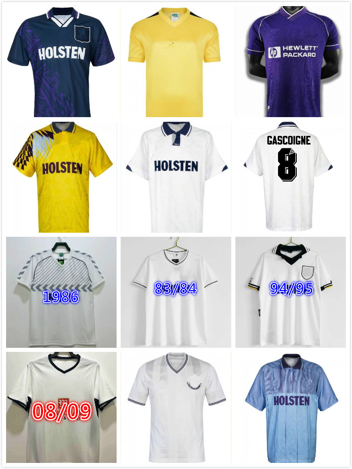 

TOP 1990 1998 1993 1994 Tottenham Retro Soccer jersey 1991 1982 94 95 Home Klinsmann GASCOIGNE ANDERTON SHERINGHAM Ginola Ferdinand Third Centenary uniforms men