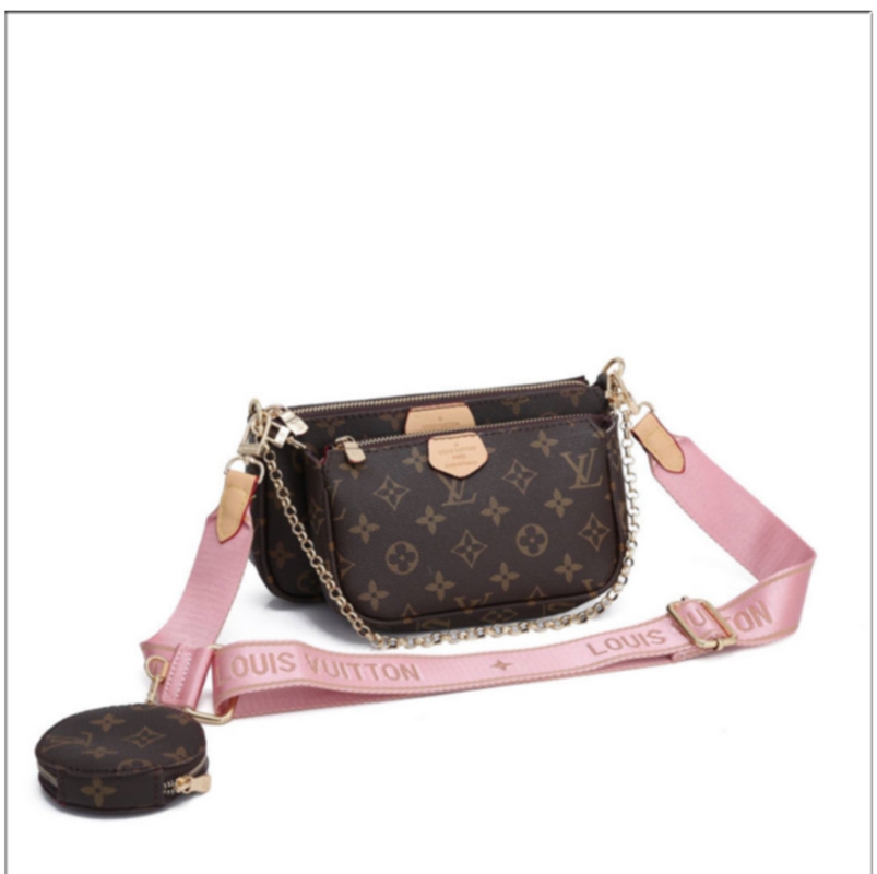 

Handbags Multi Pochette LV LOUIS VITTON Purses Women Favorite Pochette 3PCS Accessories Crossbody Bag ShouLder Bags 480, Golden;silver