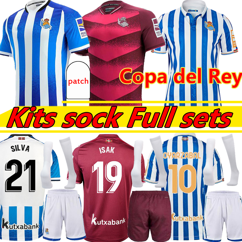 

Real Sociedad 2021 2022 Soccer Jersey COPA DEL REY OYARZABAL X PRIETO PORTU 3rd DAVID SILVA ODEGAARD 21/22 camiseta de futbol Men Kits sock Full sets Football Shirt, 21-22 home