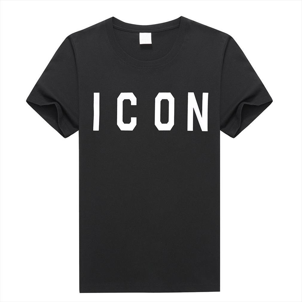 

dsq brand summer style mens t shirts cotton casual o neck short sleeve gothic white black letter for