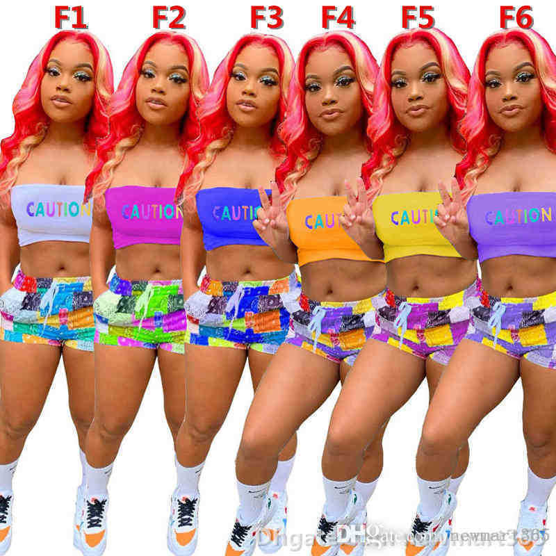 

Summer Women Tracksuits Designer 2022 Clothes Two Pieces Outfits Nightclub Sexy Printed Off Shoulder Crop Top Shorts Clubwear Plus Size DHL, Not a product;don’t choose