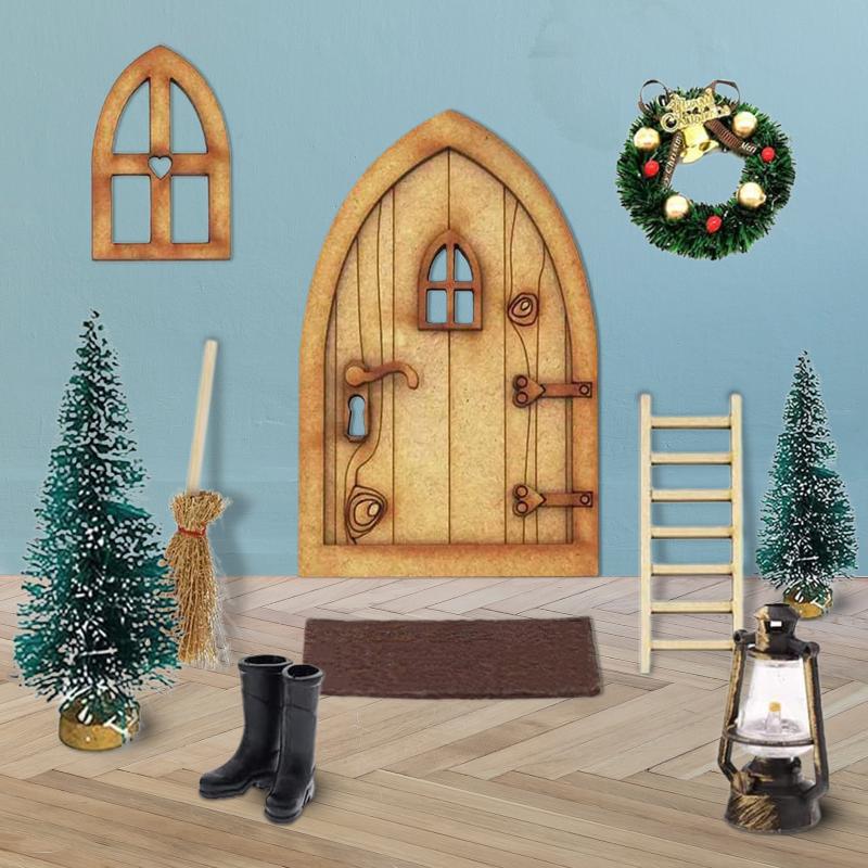 

Christmas Decorations Diy Miniature House Ornament Mini Scene Figurines Creative Theme Holiday Props Decoration