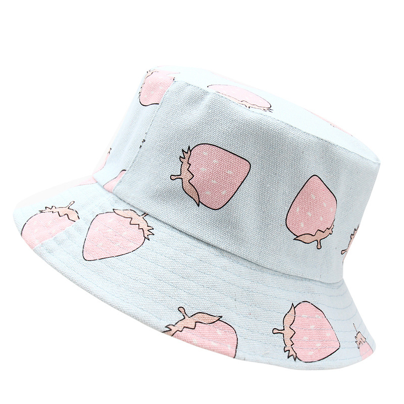 

Cross-border e-commerce hot banana print, double-sided fisherman hat for men and women street hip-hop, sun hats, lovers basin hats, Black