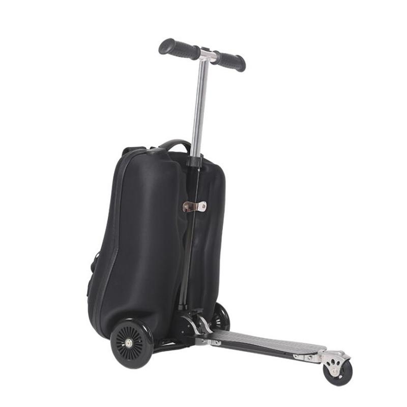 

Suitcases Carrylove Adults Scooter Luggage Light Rolling Suitcase Lazy Trolley Backpack On Wheels