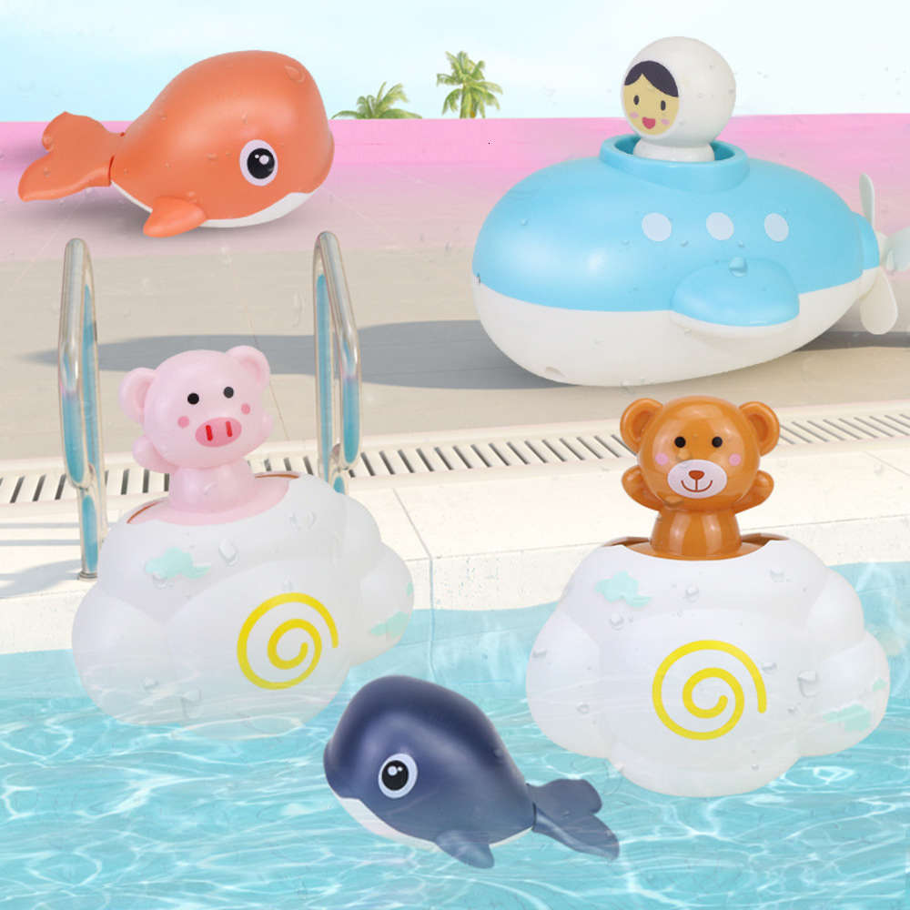 

Children's bathroom bath water toy cloud rain chain submarine whale