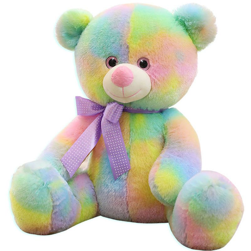 

Rainbow Teddy bear pills toy hug bear bag doll doll play elder venement birthday gift girl